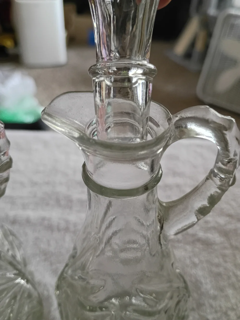 Vintage Cruet Set with Stoppers - Star Of David Design